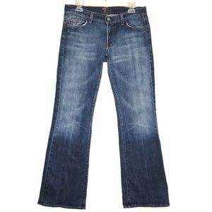 7 For All Mankind Medium Wash Wide Leg Jeans 32